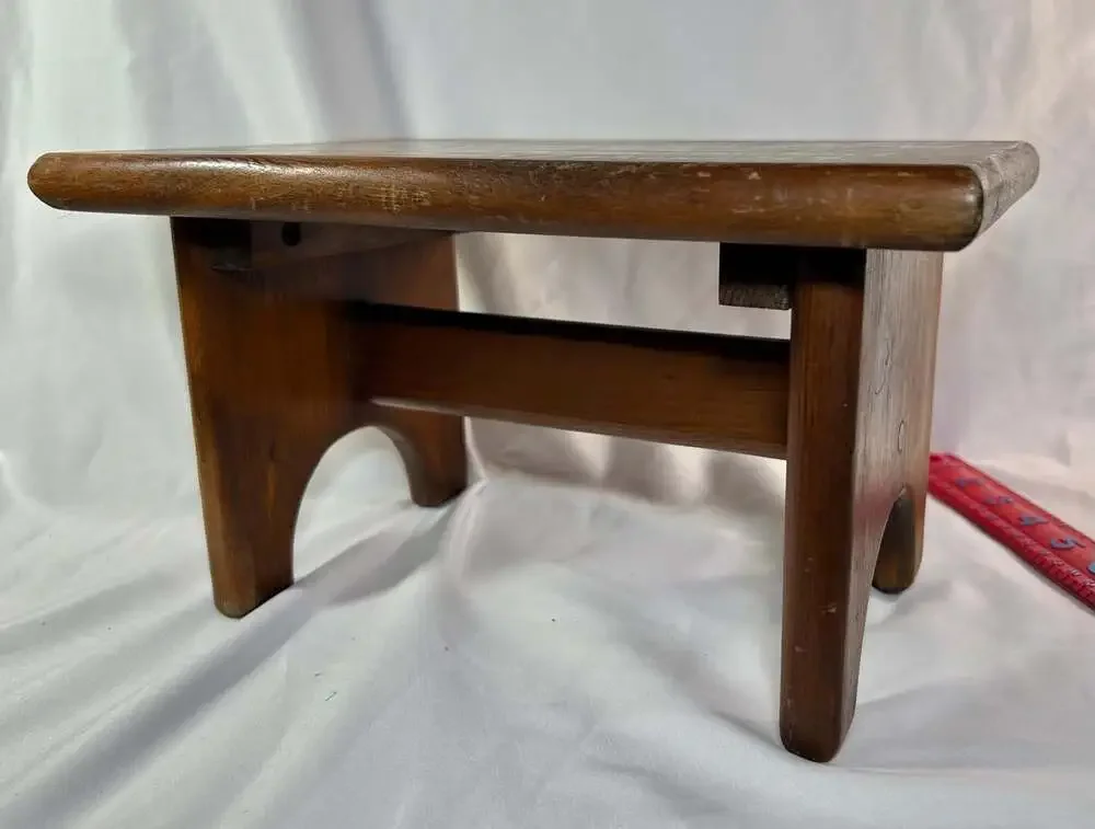 Vintage 50’s Pine Step Stool with adorable poem”This little stool is mine. I use